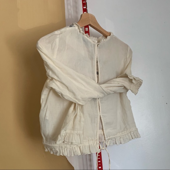 ZARA blouse embroidered top long sleeve - Picture 13 of 14